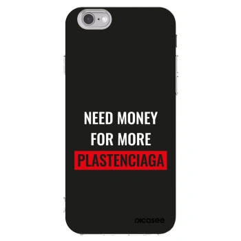 Picasee Apple iPhone 6/6S Hülle - Transparentes Silikon - More PLASTENCIAGA