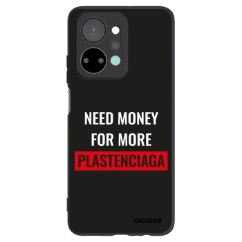 Picasee Honor X7a Hülle - Schwarzes Silikon - More PLASTENCIAGA