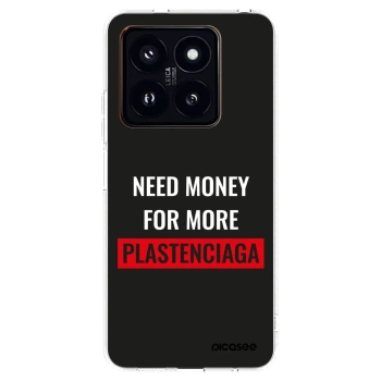 Picasee Xiaomi 14 Pro Hülle - Transparentes Silikon - More PLASTENCIAGA