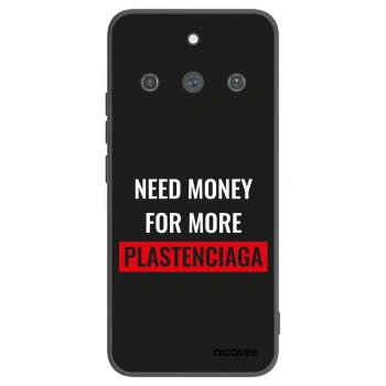 Picasee Realme 11 Pro+ Hülle - Schwarzes Silikon - More PLASTENCIAGA