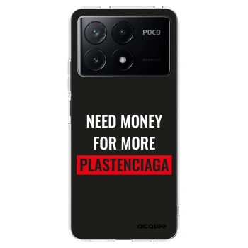 Picasee Xiaomi Poco X6 Pro Hülle - Transparentes Silikon - More PLASTENCIAGA