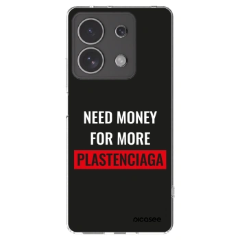 Picasee Xiaomi Redmi Note 13 4G Hülle - Transparentes Silikon - More PLASTENCIAGA