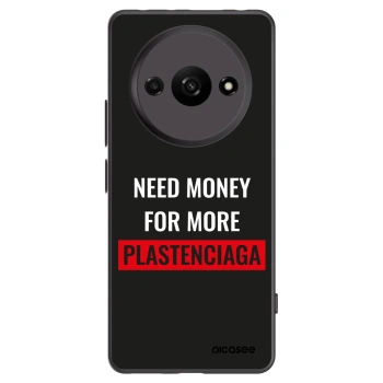 Picasee Xiaomi Redmi A3 Hülle - Schwarzes Silikon - More PLASTENCIAGA