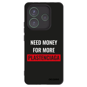 Picasee Xiaomi Redmi Note 14 5G Hülle - Schwarzes Silikon - More PLASTENCIAGA