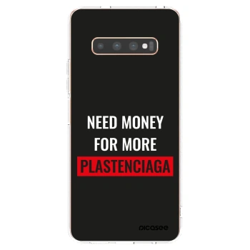 Picasee Samsung Galaxy S10 Plus G975 Hülle - Transparentes Silikon - More PLASTENCIAGA