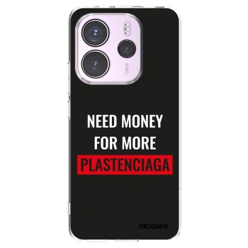 Picasee Xiaomi Redmi Note 14 4G Hülle - Transparentes Silikon - More PLASTENCIAGA