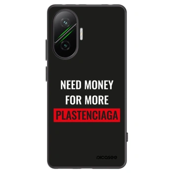 Picasee Xiaomi Poco F7 5G Hülle - Schwarzes Silikon - More PLASTENCIAGA