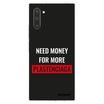 Picasee Samsung Galaxy Note 10 N970F Hülle - Transparentes Silikon - More PLASTENCIAGA