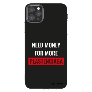 Picasee Apple iPhone 11 Pro Max Hülle - Transparentes Silikon - More PLASTENCIAGA