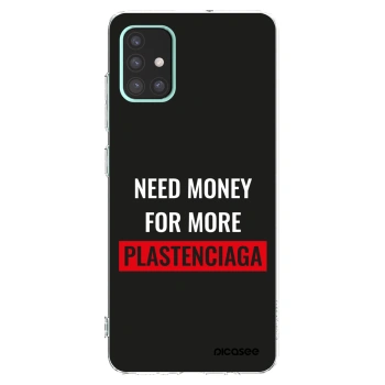 Picasee Samsung Galaxy A51 A515F Hülle - Transparentes Silikon - More PLASTENCIAGA