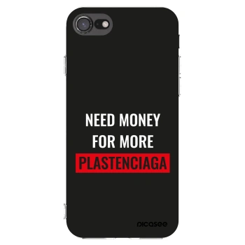 Picasee Apple iPhone SE 2020 Hülle - Transparentes Silikon - More PLASTENCIAGA