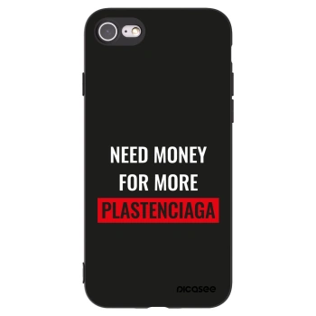 Picasee Apple iPhone SE 2020 Hülle - Schwarzes Silikon - More PLASTENCIAGA