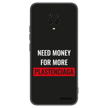 Picasee Xiaomi Redmi Note 9 Pro Hülle - Schwarzes Silikon - More PLASTENCIAGA