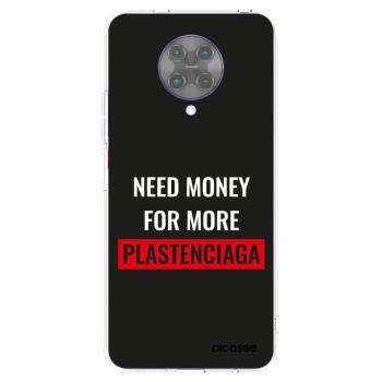 Picasee Xiaomi Poco F2 Pro Hülle - Transparentes Silikon - More PLASTENCIAGA