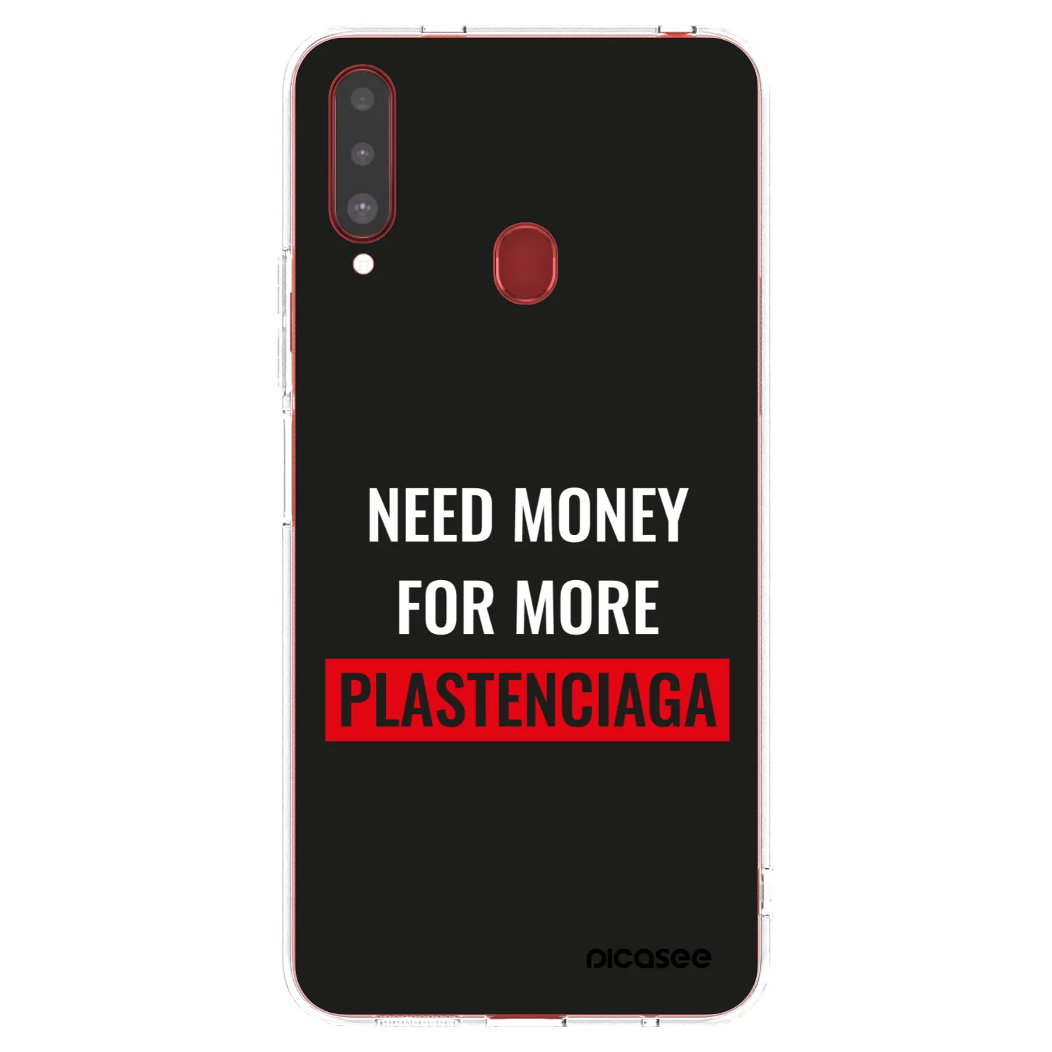 Picasee Samsung Galaxy A20s Hülle - Transparentes Silikon - More PLASTENCIAGA