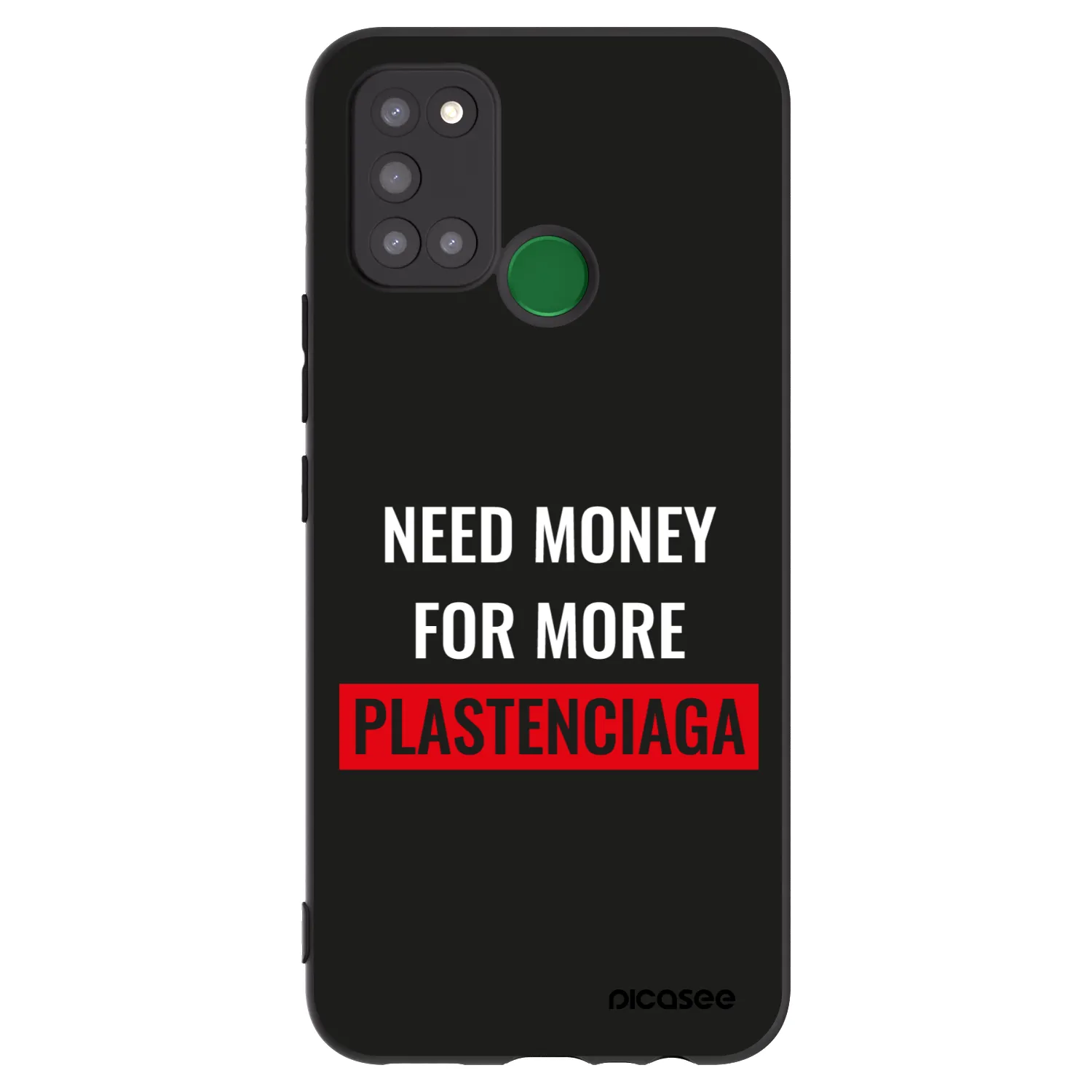 Picasee Realme 7i Hülle - Schwarzes Silikon - More PLASTENCIAGA