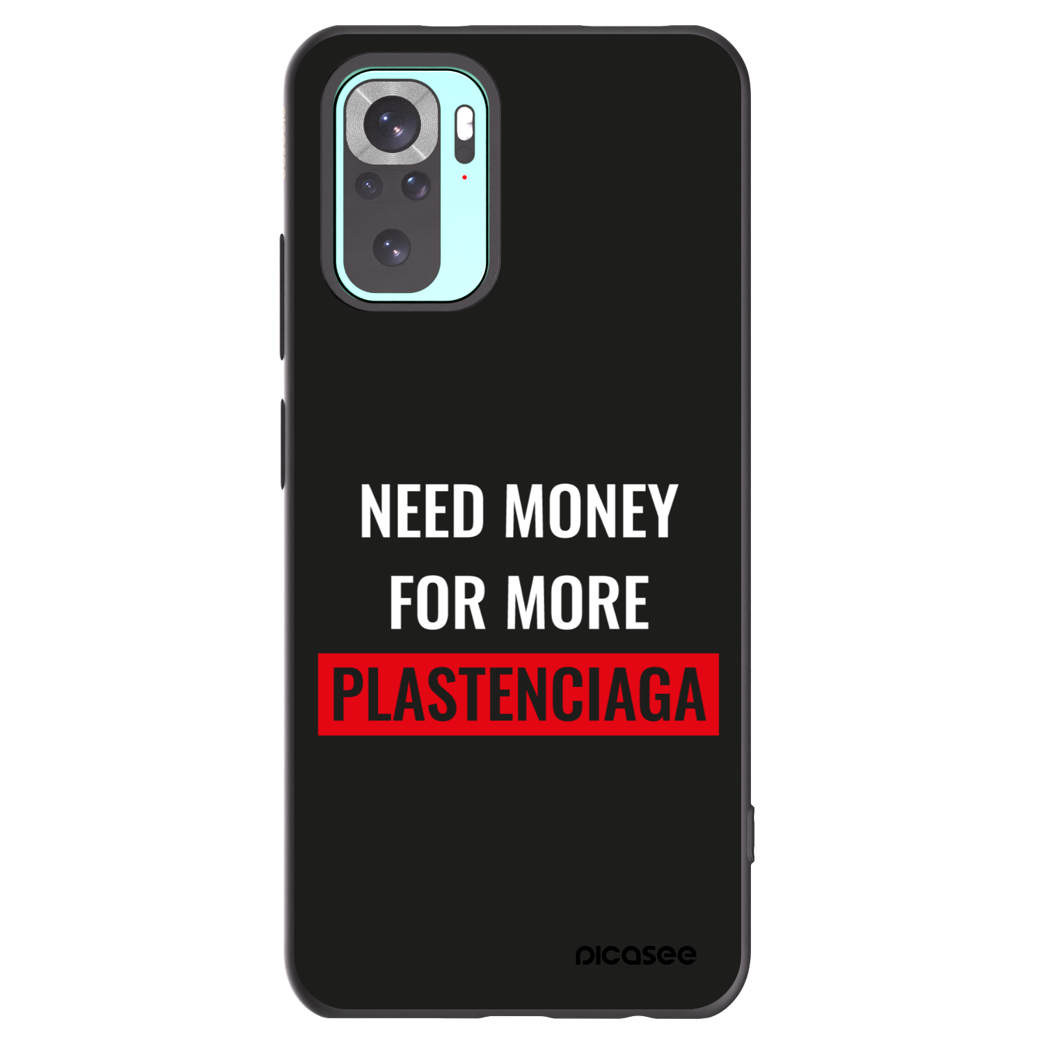 Picasee Xiaomi Redmi Note 10 Pro Hülle - Schwarzes Silikon - More PLASTENCIAGA