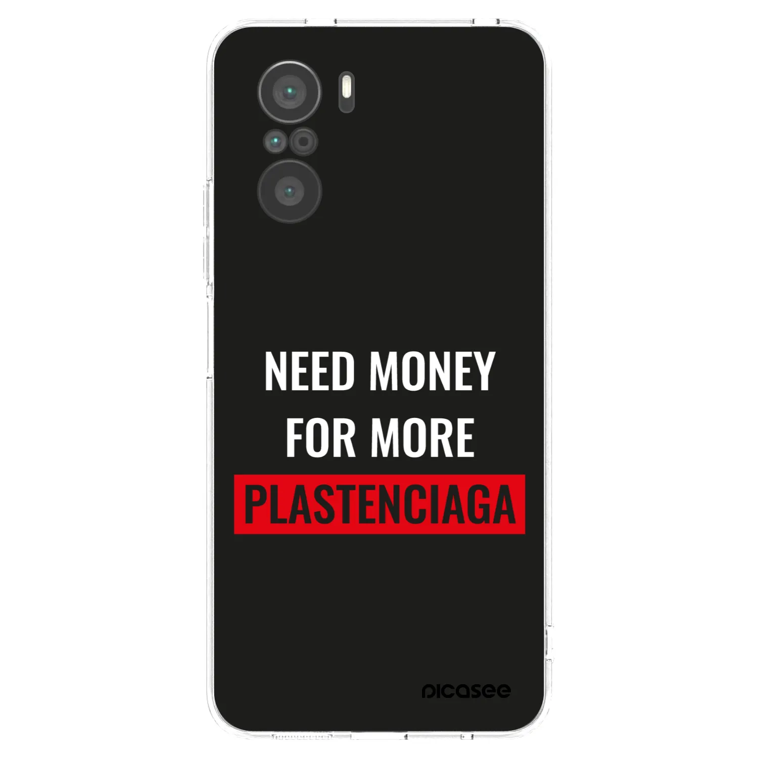 Picasee Xiaomi Poco F3 Hülle - Transparentes Silikon - More PLASTENCIAGA
