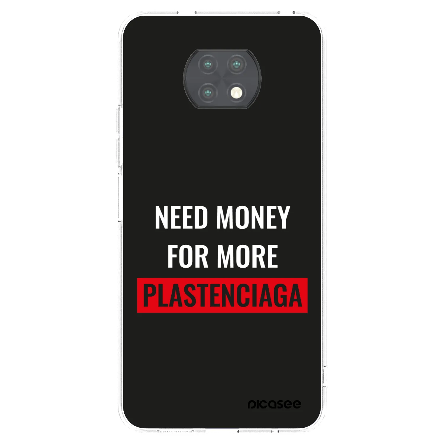 Picasee Xiaomi Redmi Note 9T Hülle - Transparentes Silikon - More PLASTENCIAGA