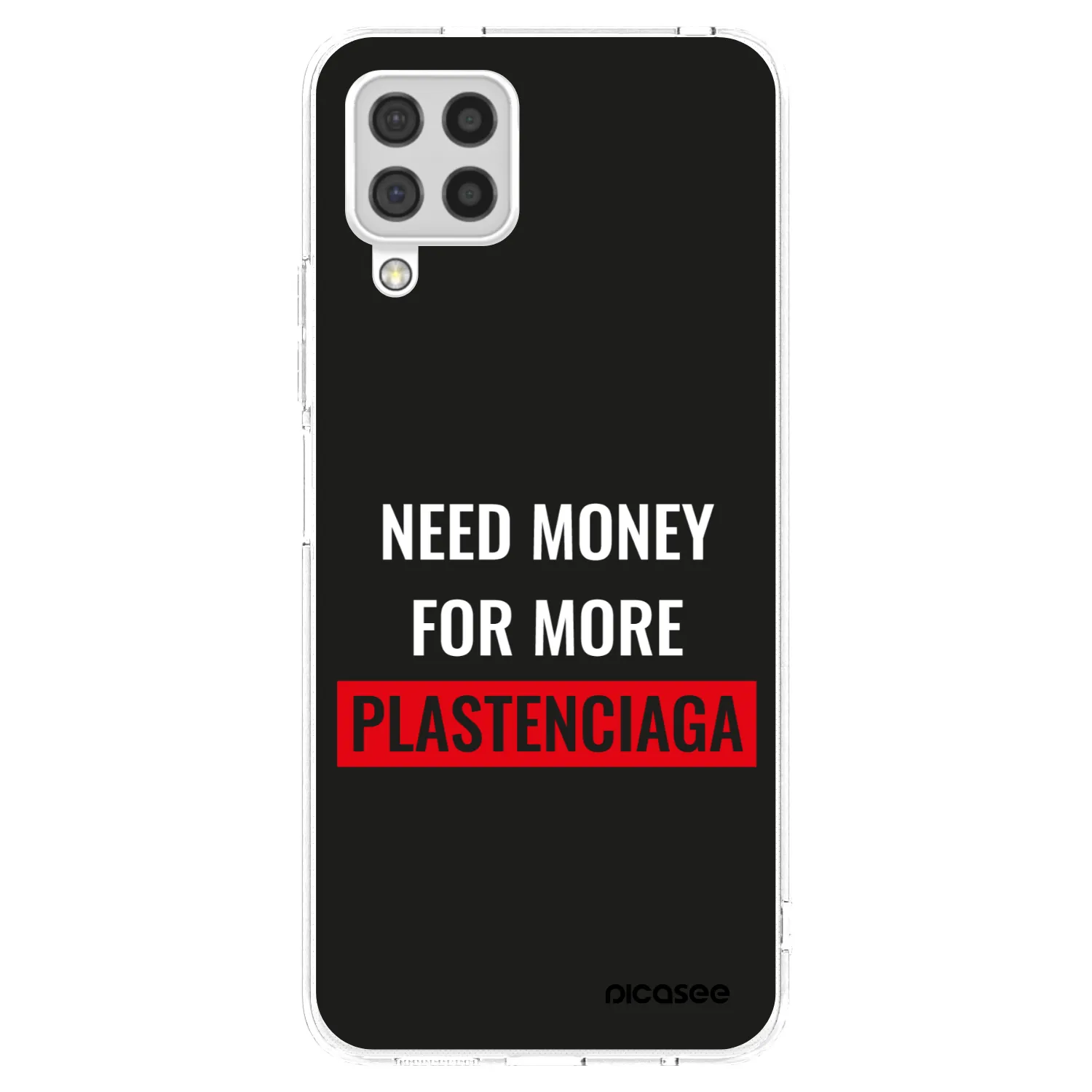 Picasee Samsung Galaxy A22 A225F 4G Hülle - Transparentes Silikon - More PLASTENCIAGA
