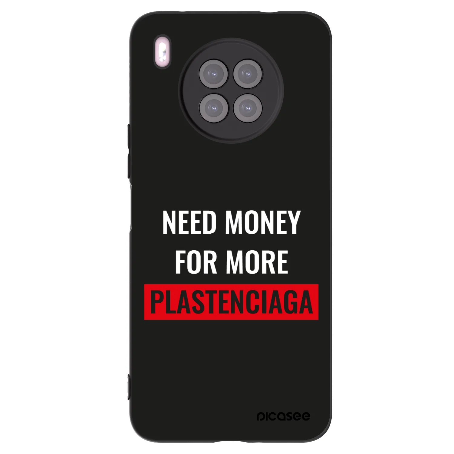 Picasee Huawei Nova 8i Hülle - Schwarzes Silikon - More PLASTENCIAGA