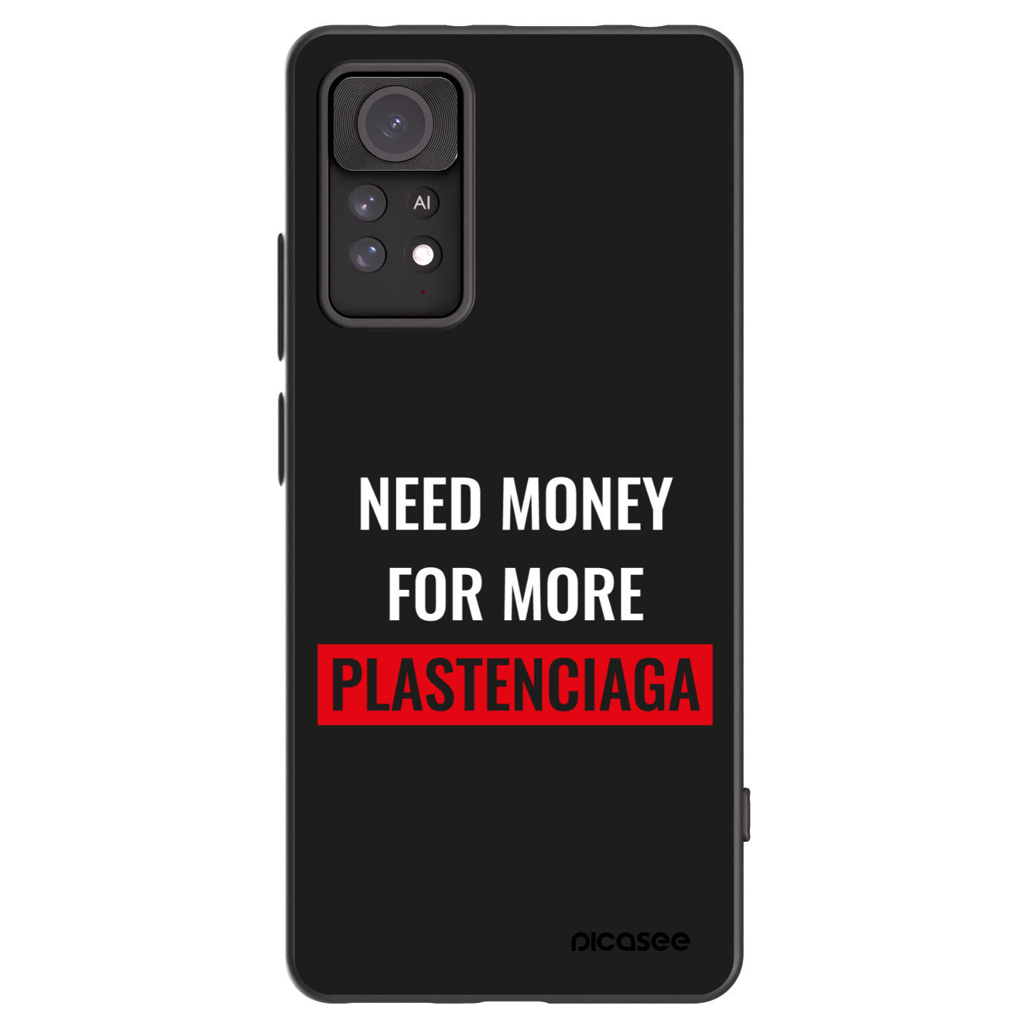 Picasee Xiaomi Redmi Note 11 Pro Hülle - Schwarzes Silikon - More PLASTENCIAGA