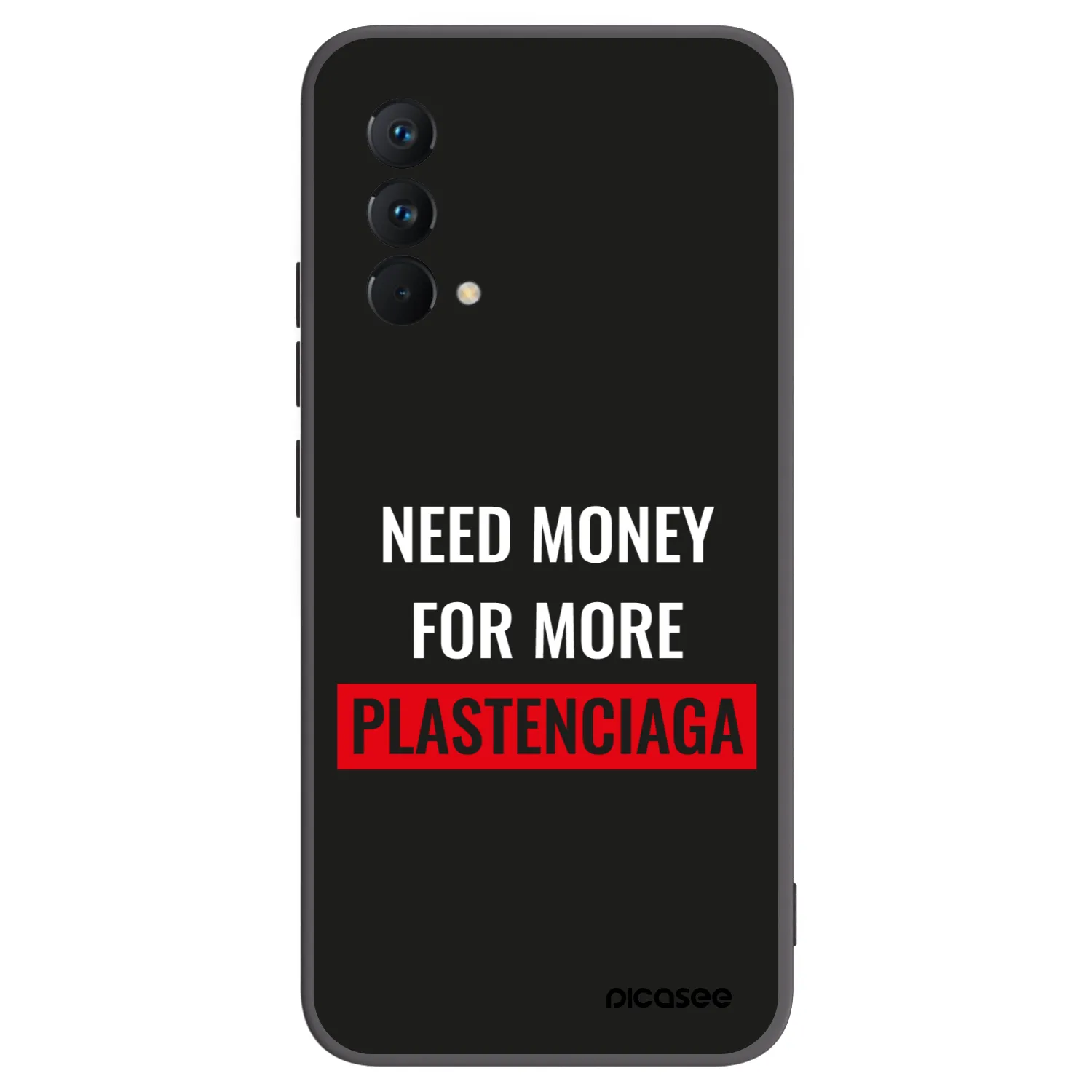 Picasee Realme GT Master Edition 5G Hülle - Schwarzes Silikon - More PLASTENCIAGA