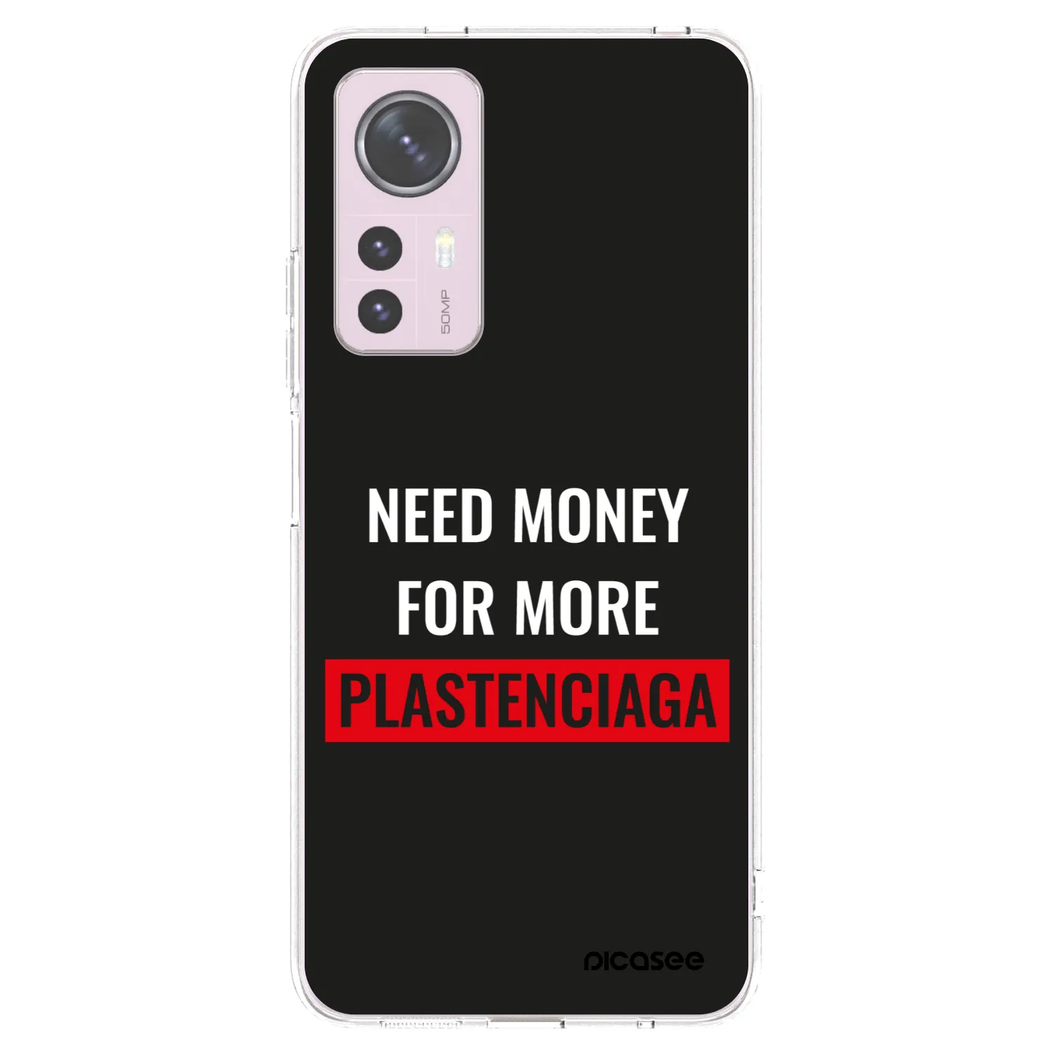 Picasee Xiaomi 12 Hülle - Transparentes Silikon - More PLASTENCIAGA