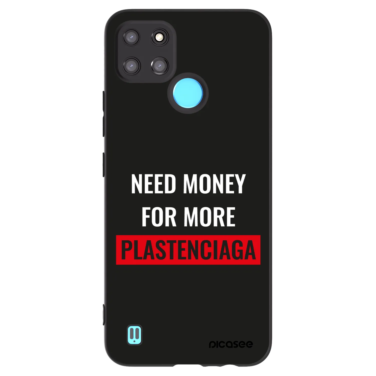 Picasee Realme C21Y Hülle - Schwarzes Silikon - More PLASTENCIAGA