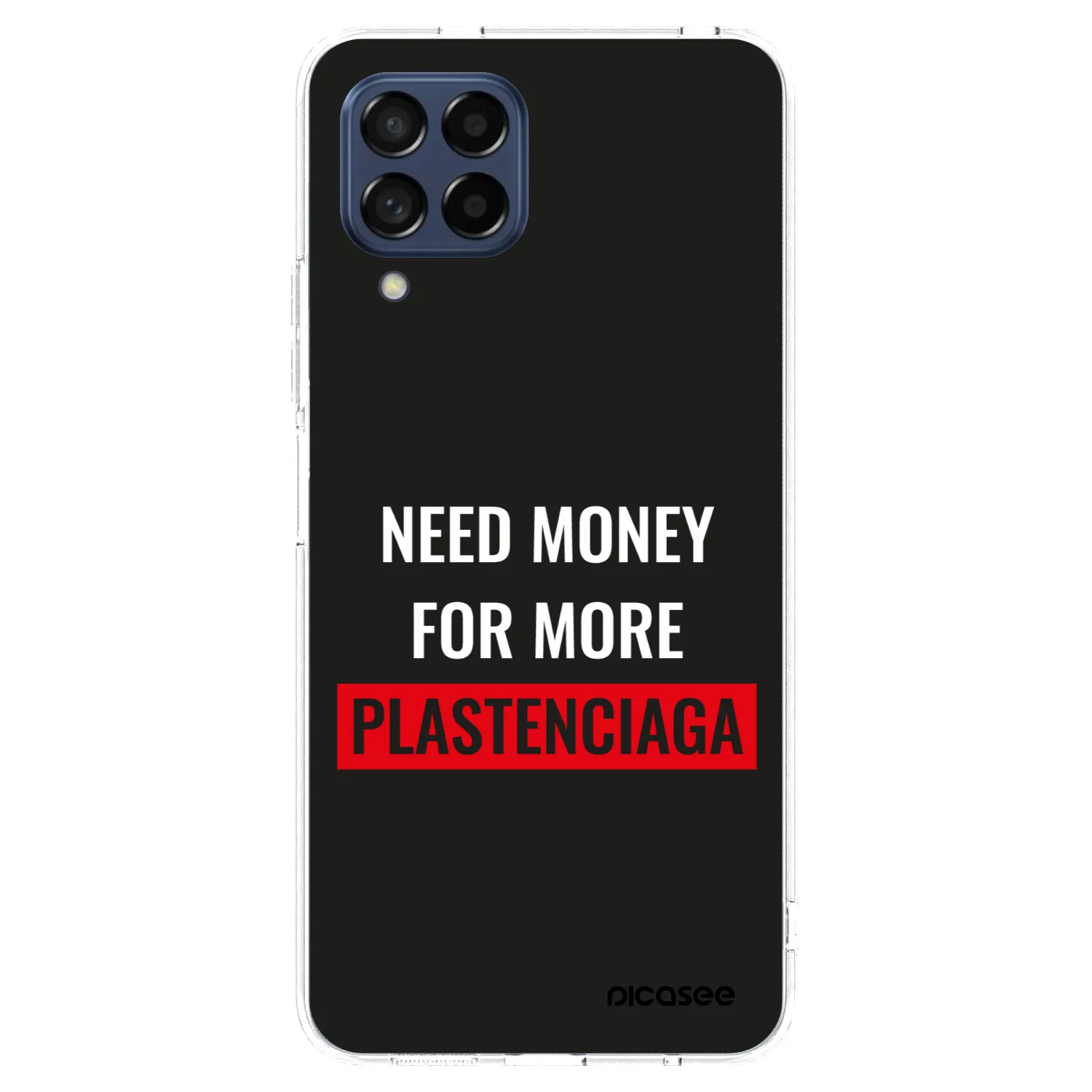 Picasee Samsung Galaxy M53 5G Hülle - Transparentes Silikon - More PLASTENCIAGA