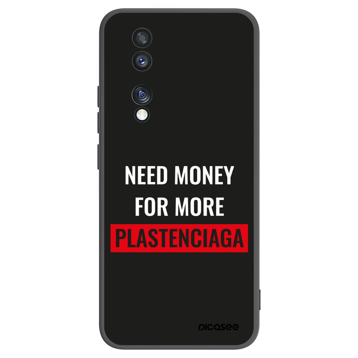 Picasee Honor 70 Hülle - Schwarzes Silikon - More PLASTENCIAGA