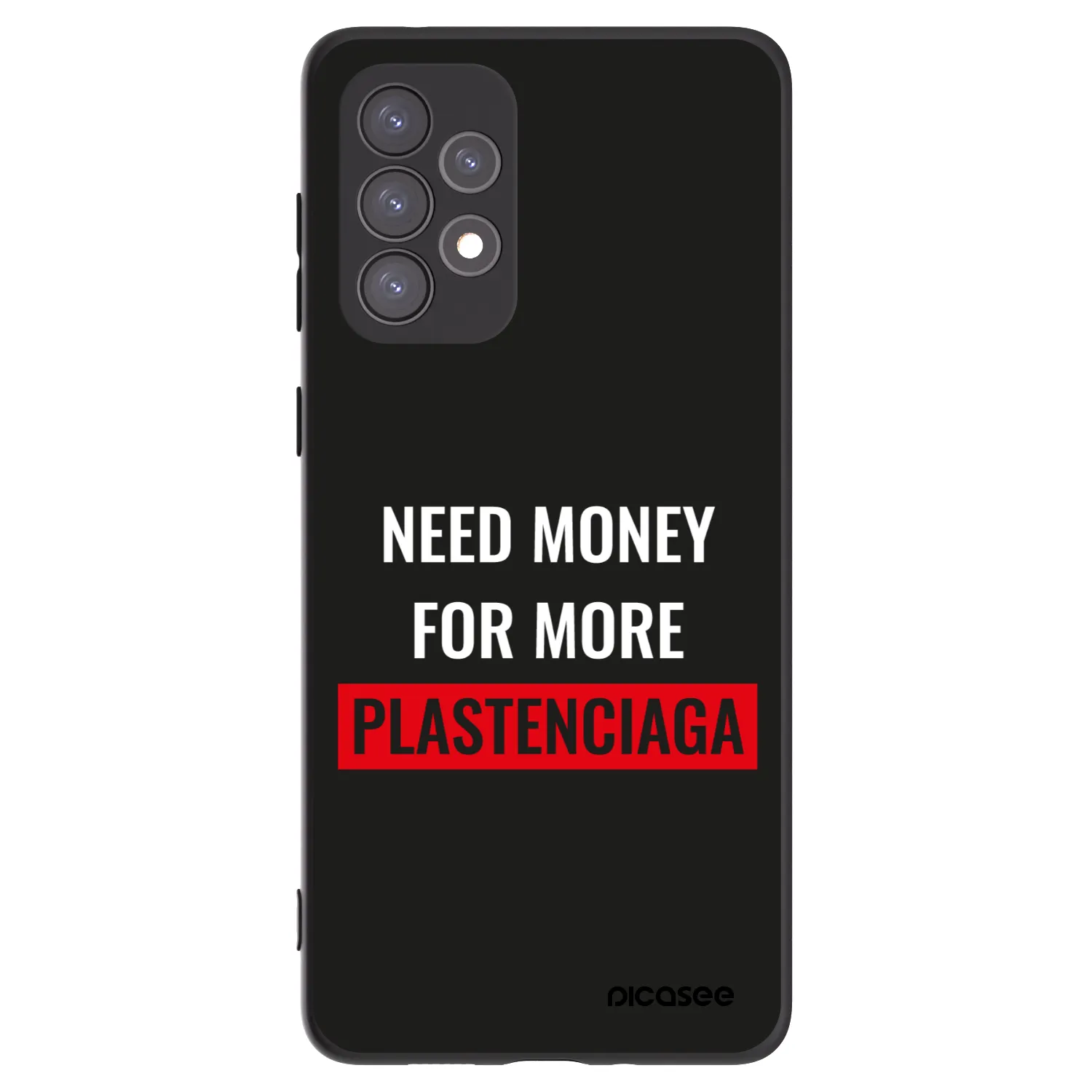 Picasee Samsung Galaxy A73 5G Hülle - Schwarzes Silikon - More PLASTENCIAGA