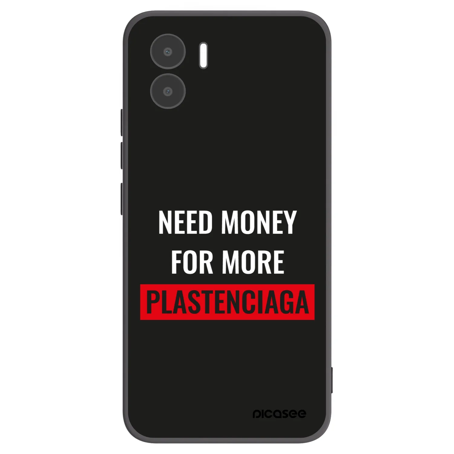 Picasee Xiaomi Redmi A1 Hülle - Schwarzes Silikon - More PLASTENCIAGA