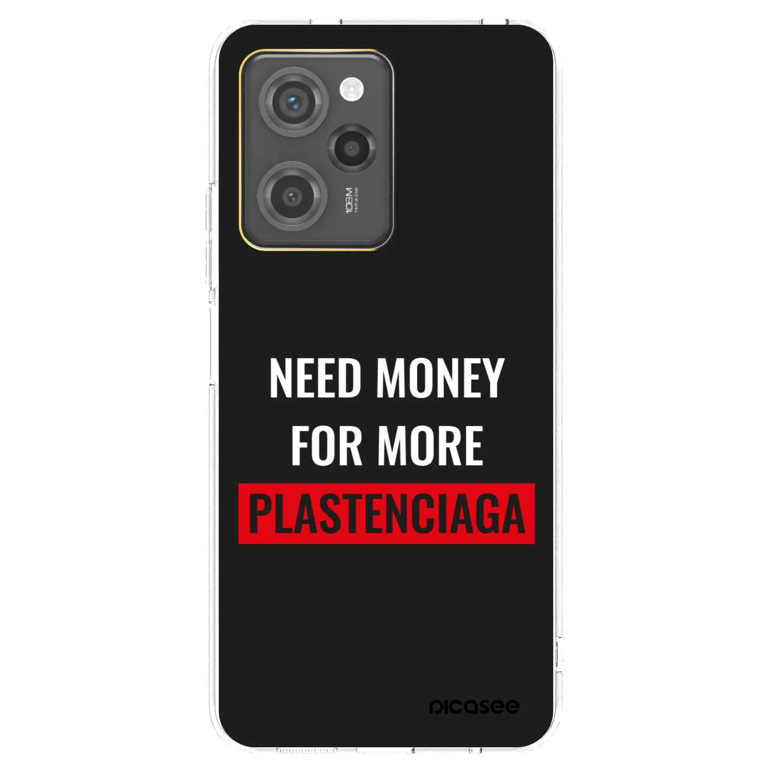 Picasee Xiaomi Poco X5 Pro Hülle - Schwarzes Silikon - More PLASTENCIAGA