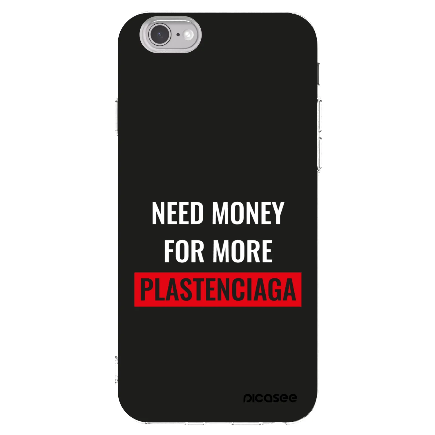 Picasee Apple iPhone 6/6S Hülle - Transparentes Silikon - More PLASTENCIAGA
