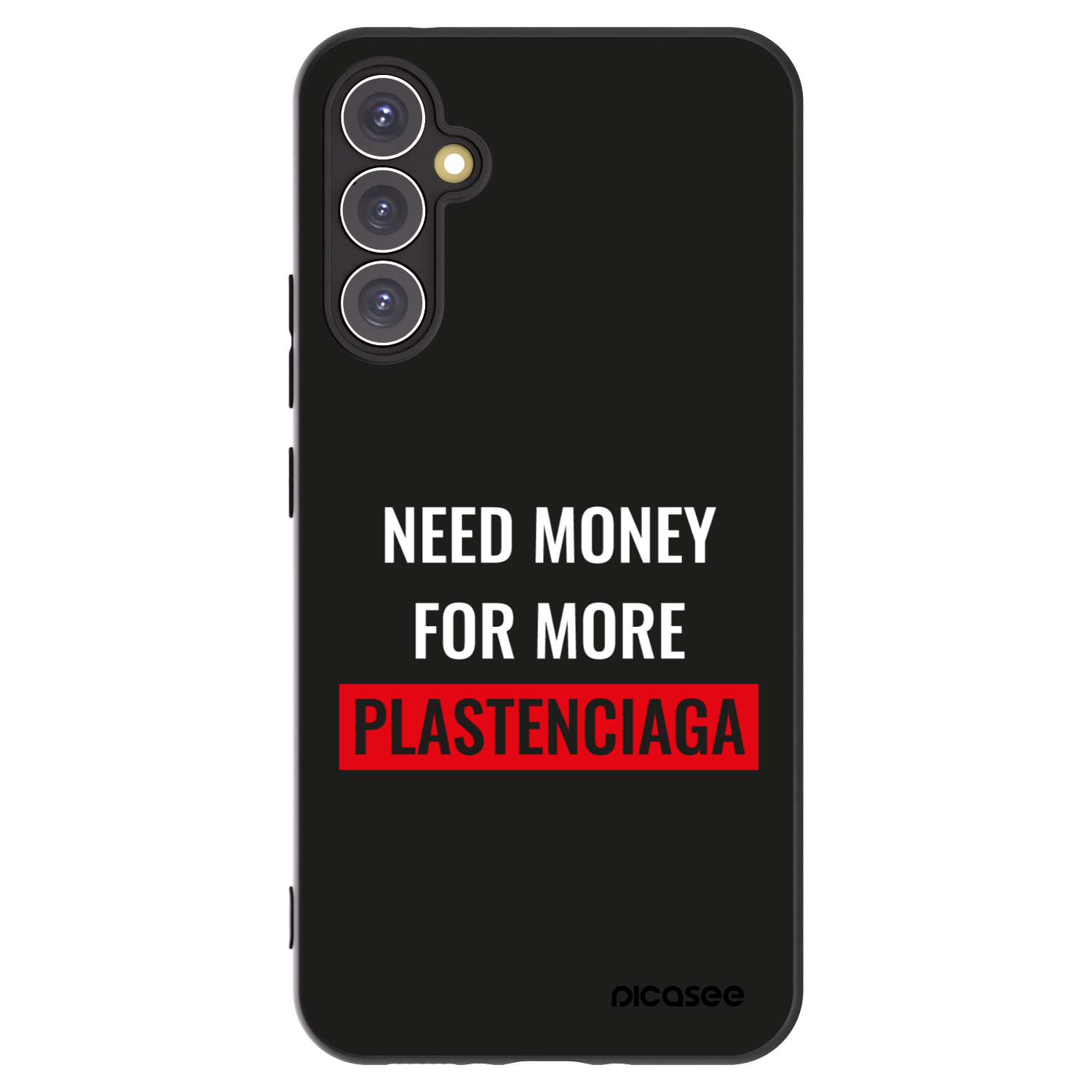 Picasee Samsung Galaxy A34 5G A346B Hülle - Schwarzes Silikon - More PLASTENCIAGA