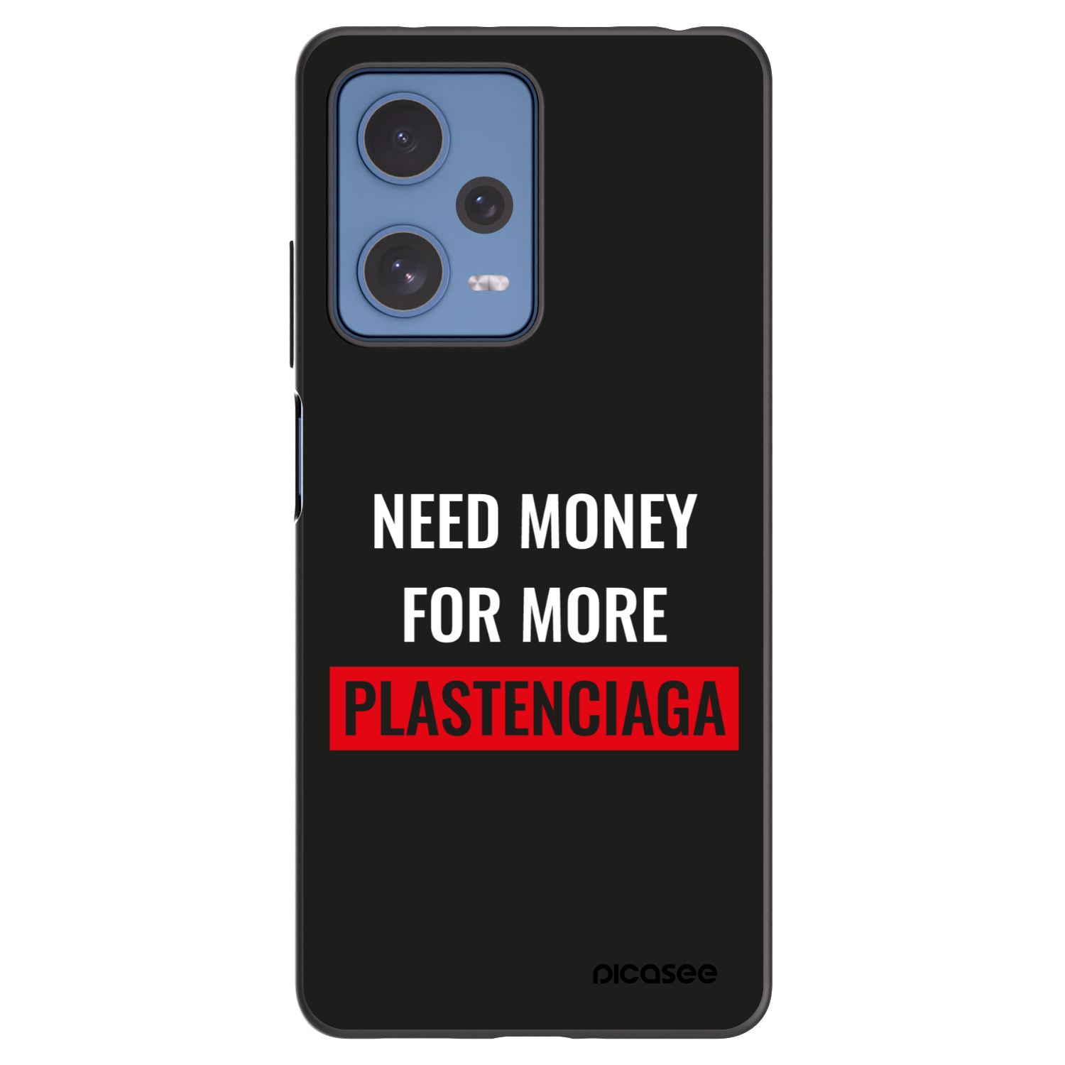 Picasee Xiaomi Redmi Note 12 Pro 5G Hülle - Schwarzes Silikon - More PLASTENCIAGA