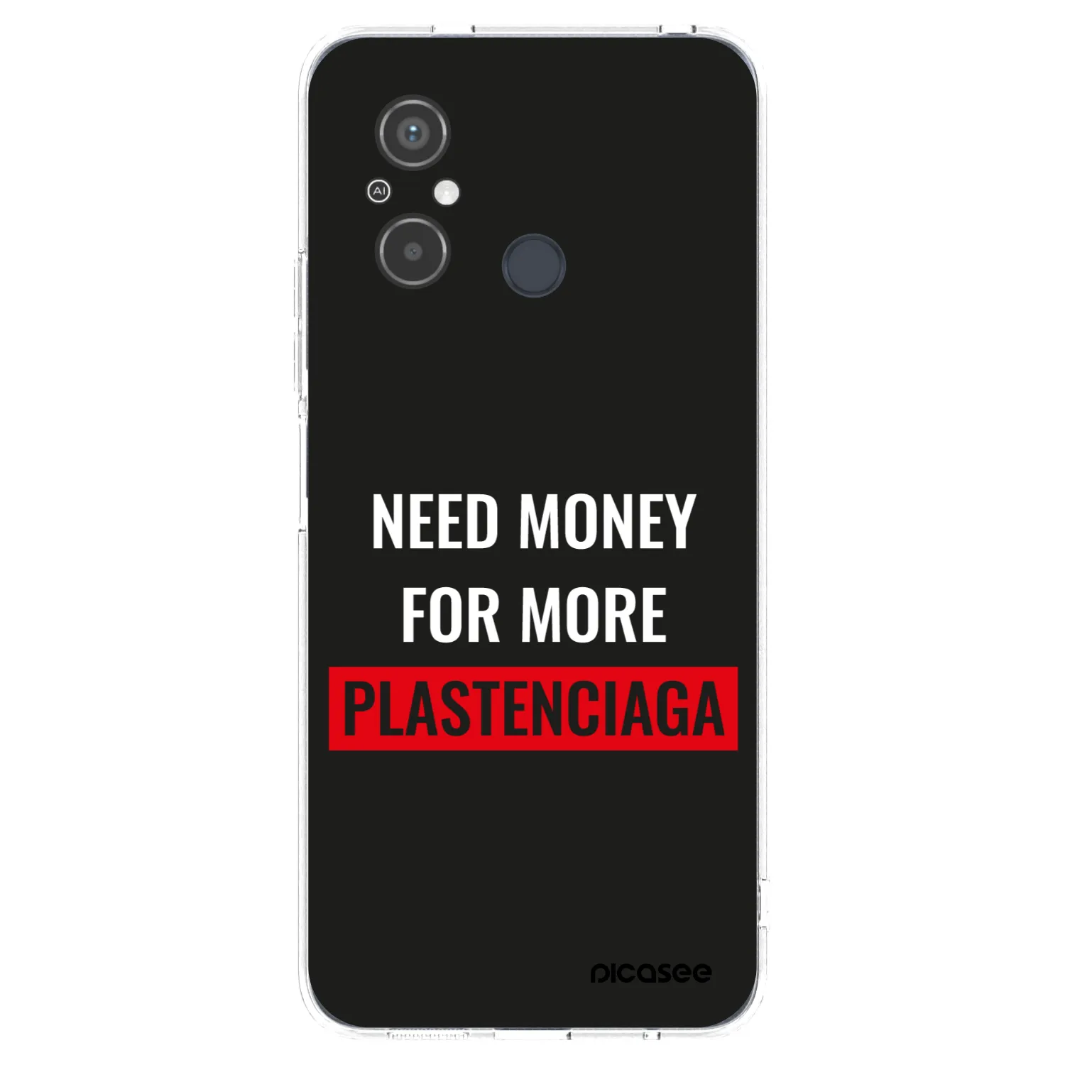 Picasee Xiaomi Redmi 12C Hülle - Transparentes Silikon - More PLASTENCIAGA