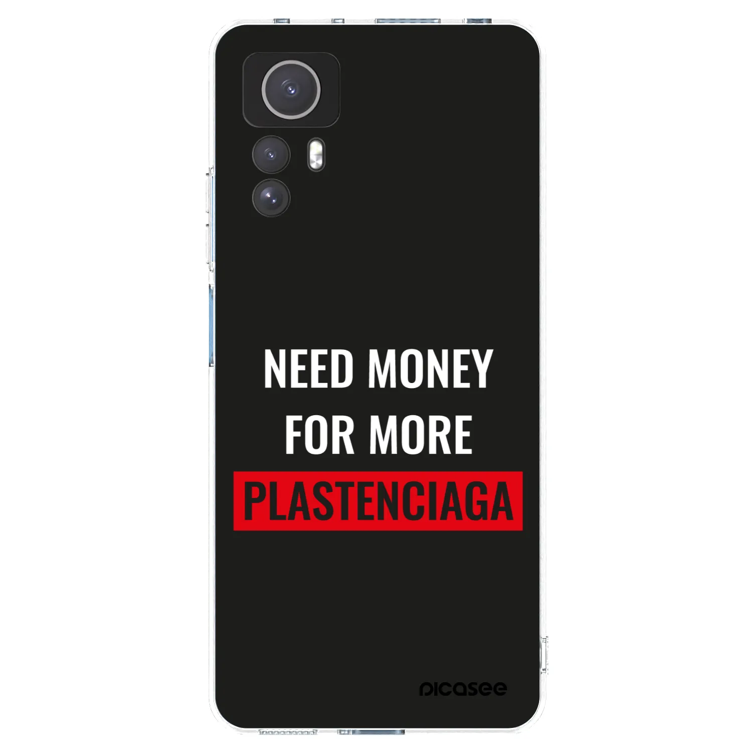 Picasee Xiaomi Redmi Note 12S Hülle - Transparentes Silikon - More PLASTENCIAGA
