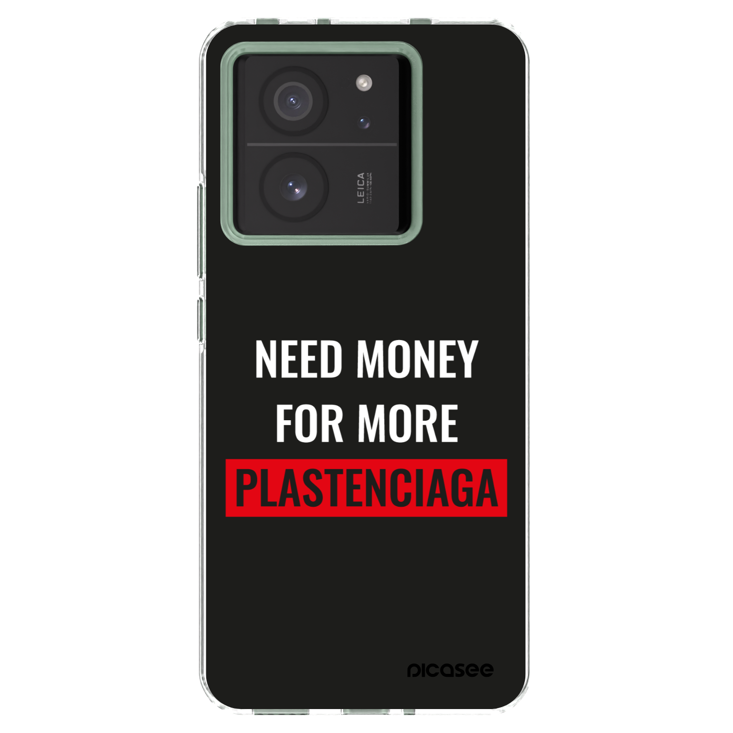 Picasee Xiaomi 13T Pro Hülle - Transparentes Silikon - More PLASTENCIAGA