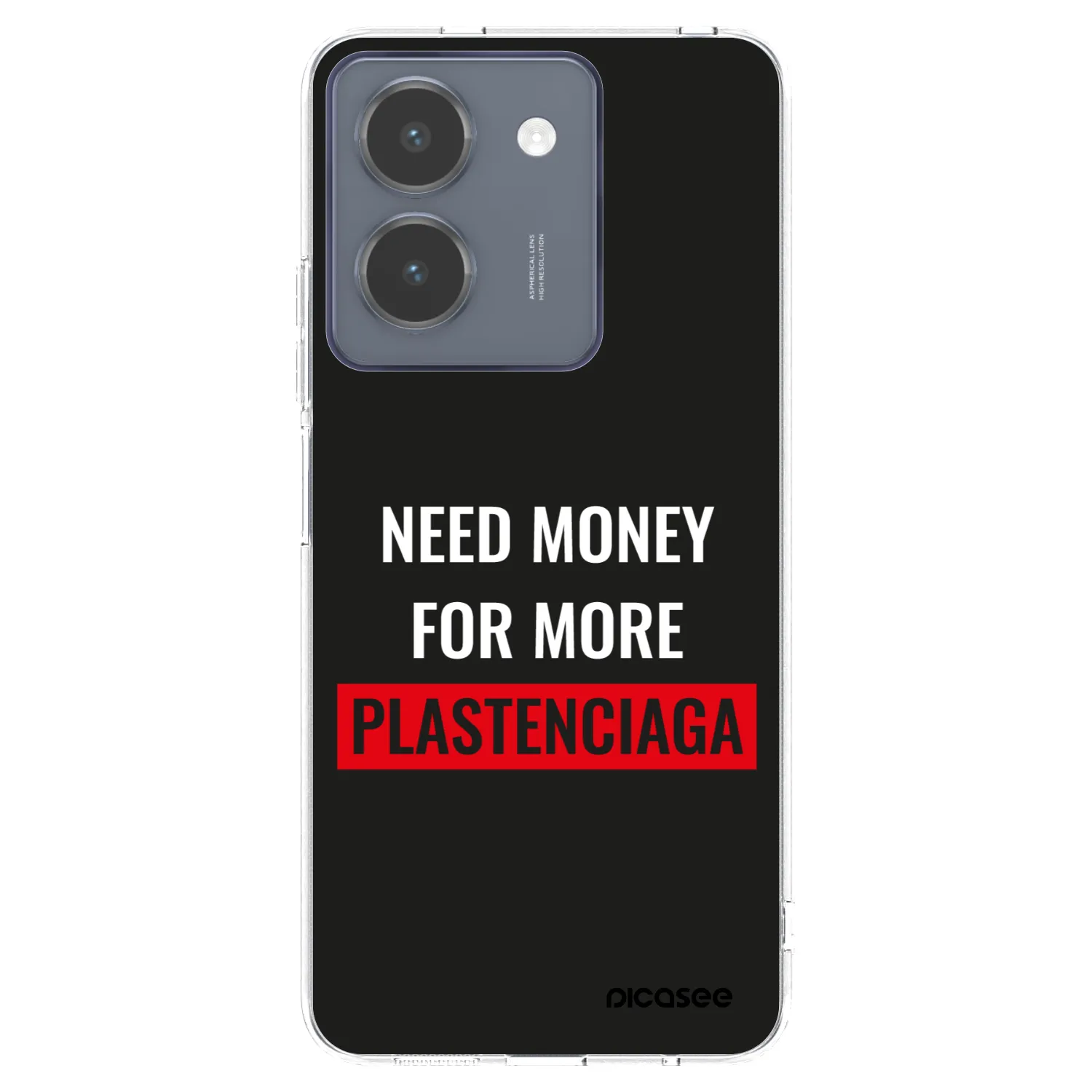 Picasee Vivo Y36 4G Hülle - Transparentes Silikon - More PLASTENCIAGA