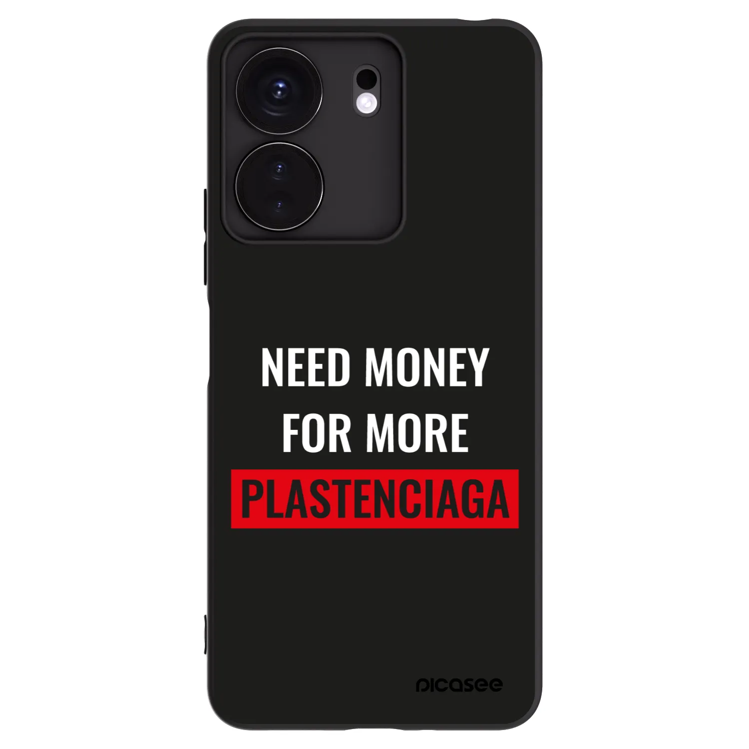 Picasee Xiaomi Redmi 13C 4G Hülle - Schwarzes Silikon - More PLASTENCIAGA