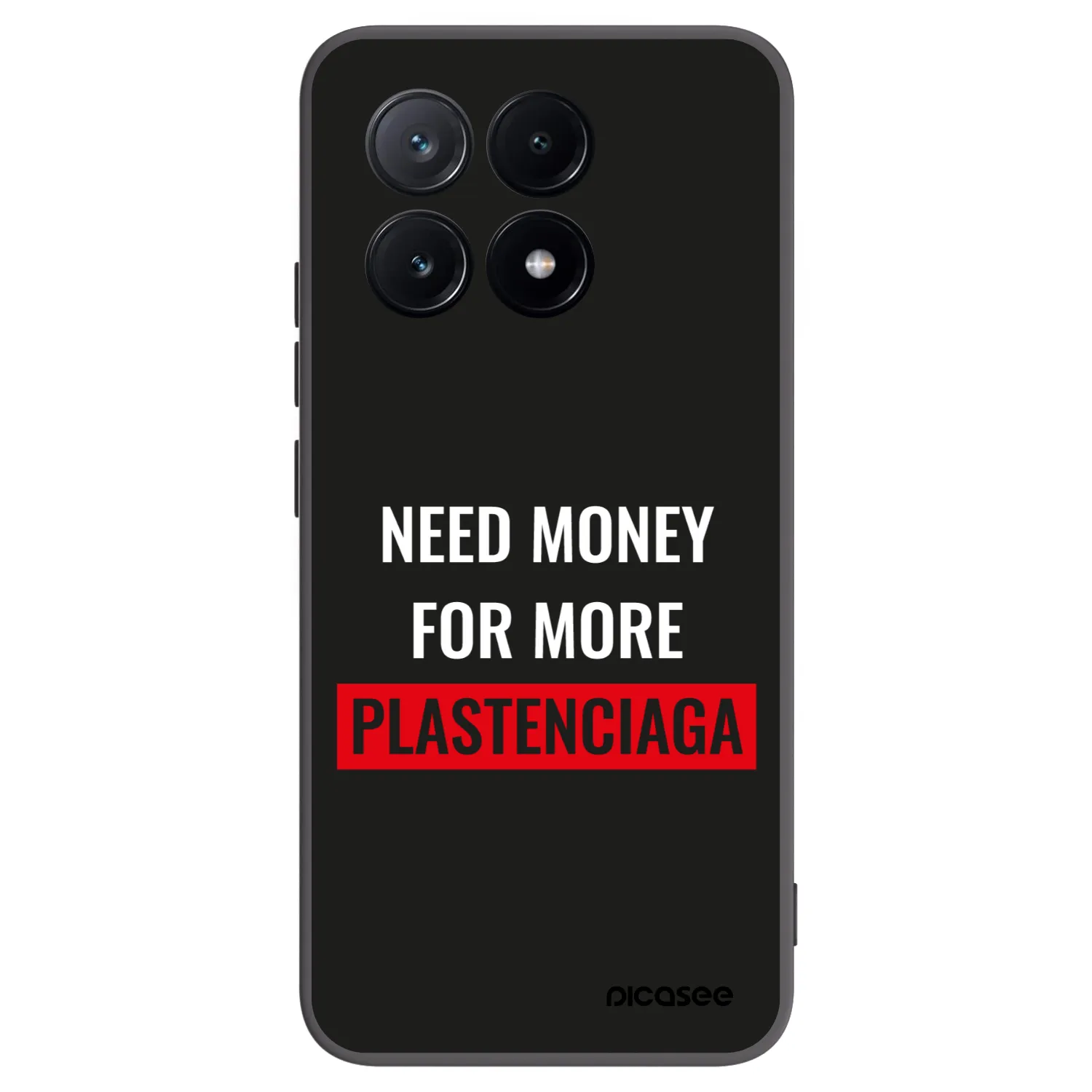 Picasee Xiaomi Poco X6 Pro Hülle - Schwarzes Silikon - More PLASTENCIAGA