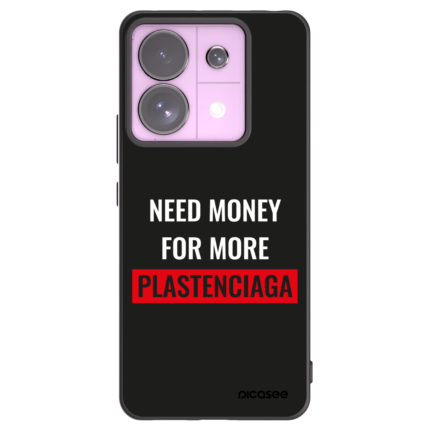 Picasee Xiaomi Redmi Note 13 Pro 5G Hülle - Schwarzes Silikon - More PLASTENCIAGA