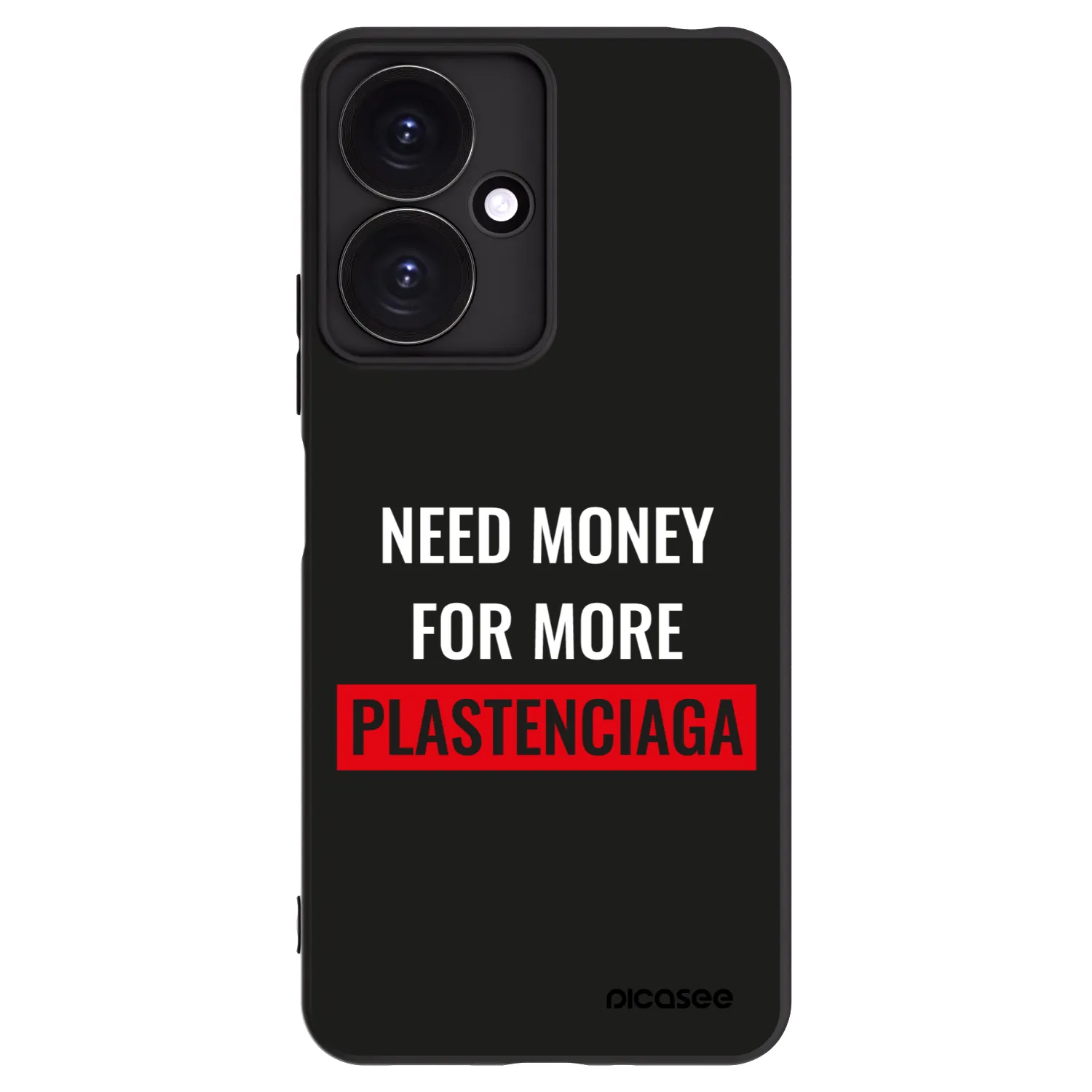 Picasee Xiaomi Redmi 13C 5G Hülle - Schwarzes Silikon - More PLASTENCIAGA