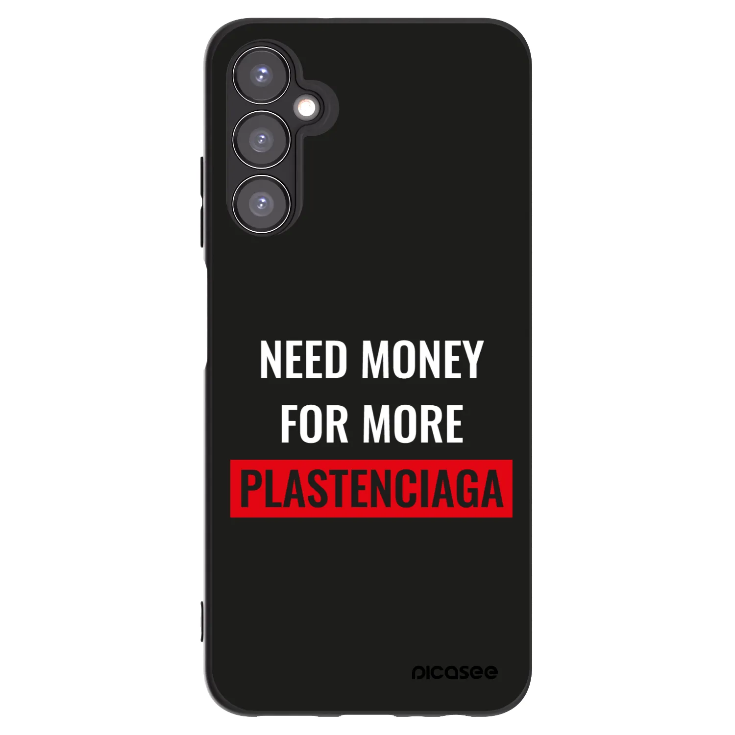 Picasee Samsung Galaxy A05s A057G Hülle - Schwarzes Silikon - More PLASTENCIAGA
