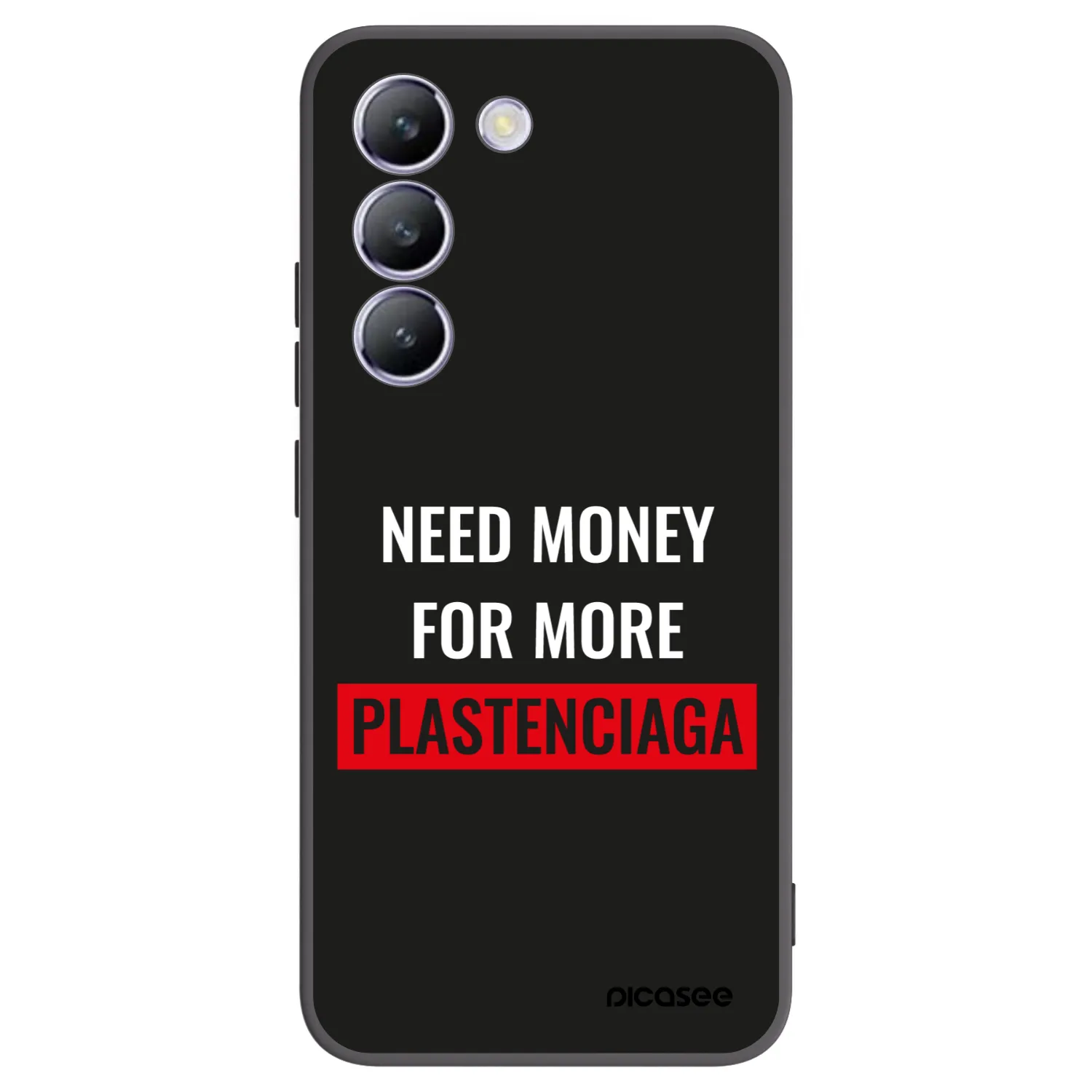 Picasee Vivo V40 SE 5G Hülle - Schwarzes Silikon - More PLASTENCIAGA