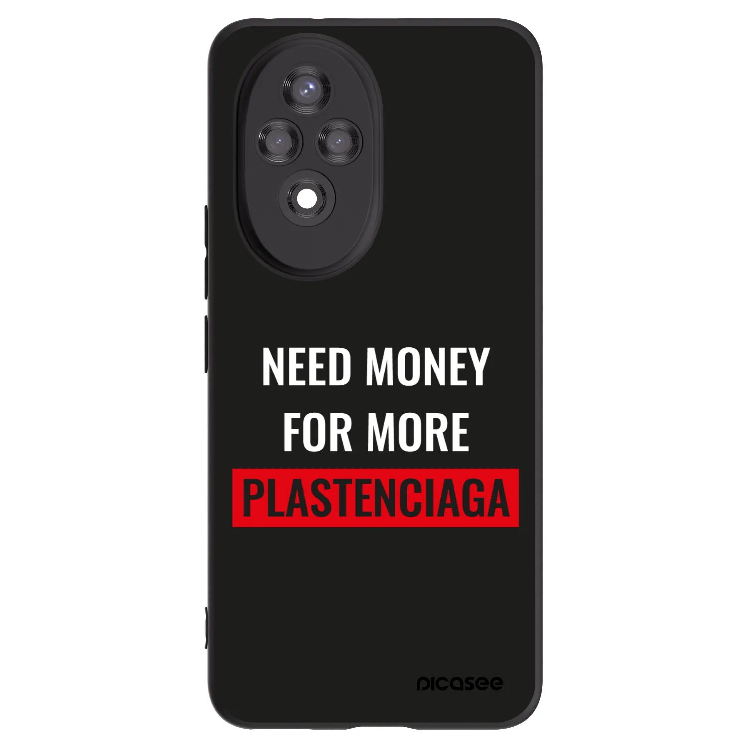 Picasee Honor 200 Pro 5G Hülle - Schwarzes Silikon - More PLASTENCIAGA