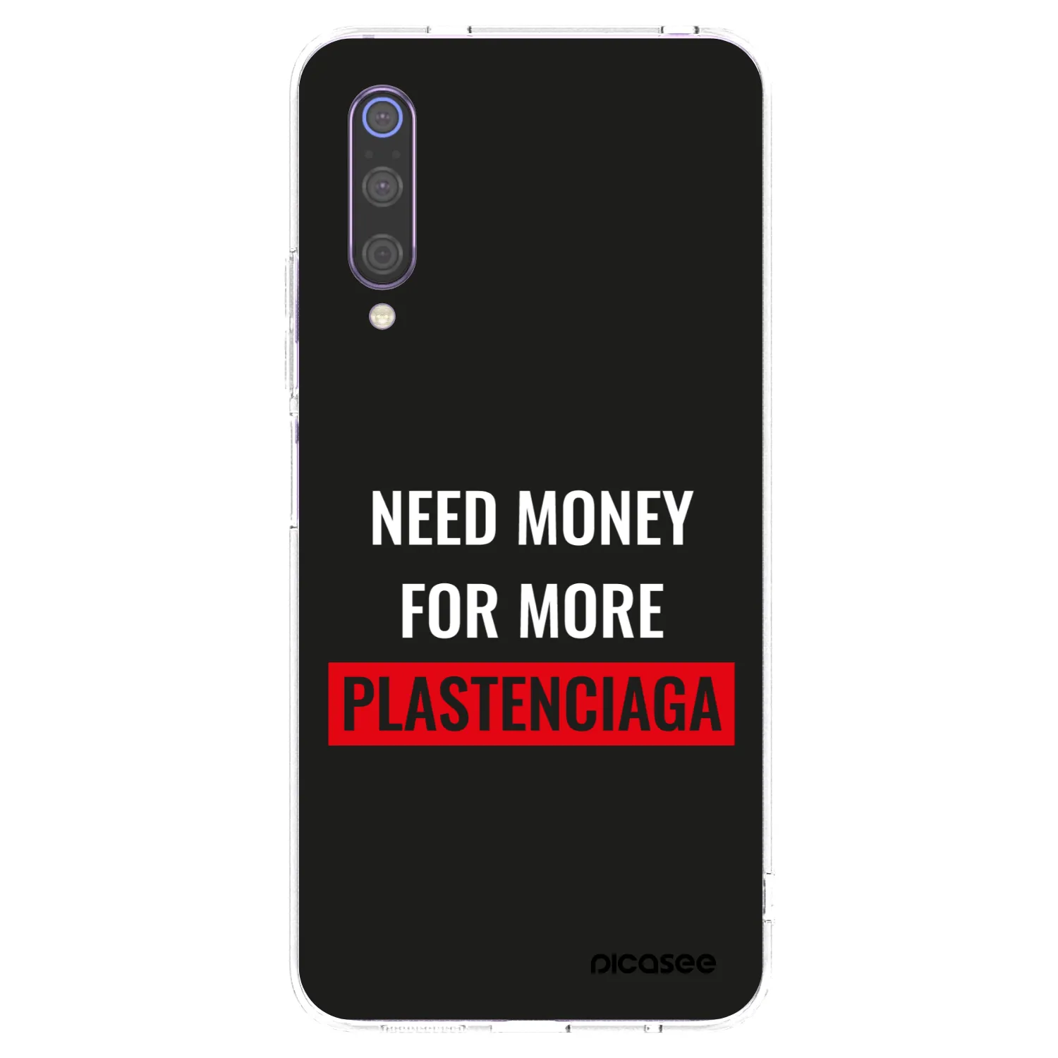 Picasee Xiaomi Mi 9 Hülle - Transparentes Silikon - More PLASTENCIAGA