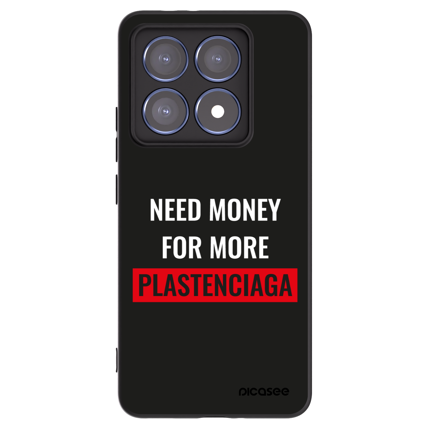 Picasee Xiaomi 14T Pro Hülle - Schwarzes Silikon - More PLASTENCIAGA